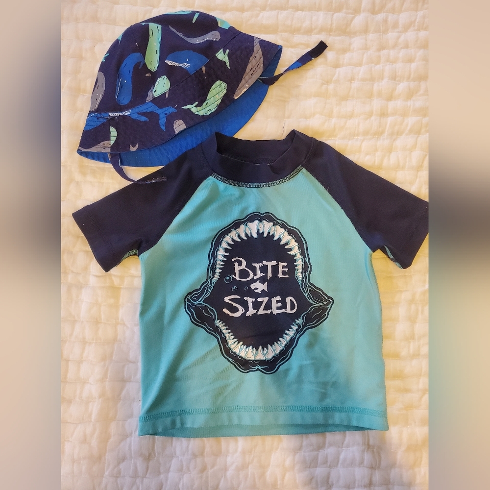 18-24 month swim/sun protection shirt and hat